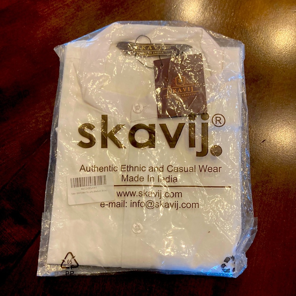 NWT Men’s Kurta Slavic Authentic Ethnic wear size medium white
